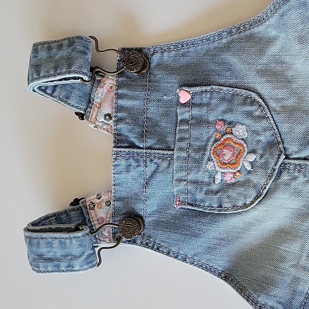 Souris Mini Girl Short Denim Overalls Jumpsuit - Picture 3 of 9